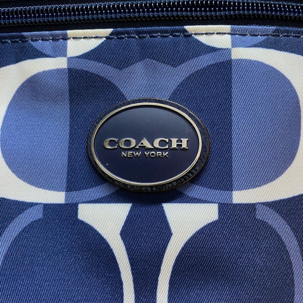 EUC Coach Blue Signature Logo Crossbody - Picture 8 of 12